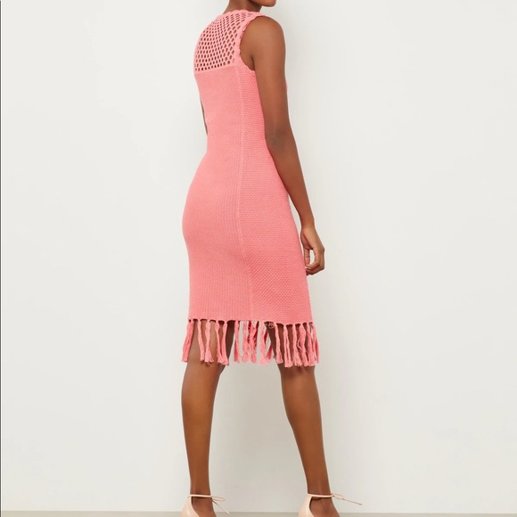 BCBGMAXAZRIA Women's Crochet and Tassel Midi Sweater Dress - VITA - size XS - Picture 6 of 7